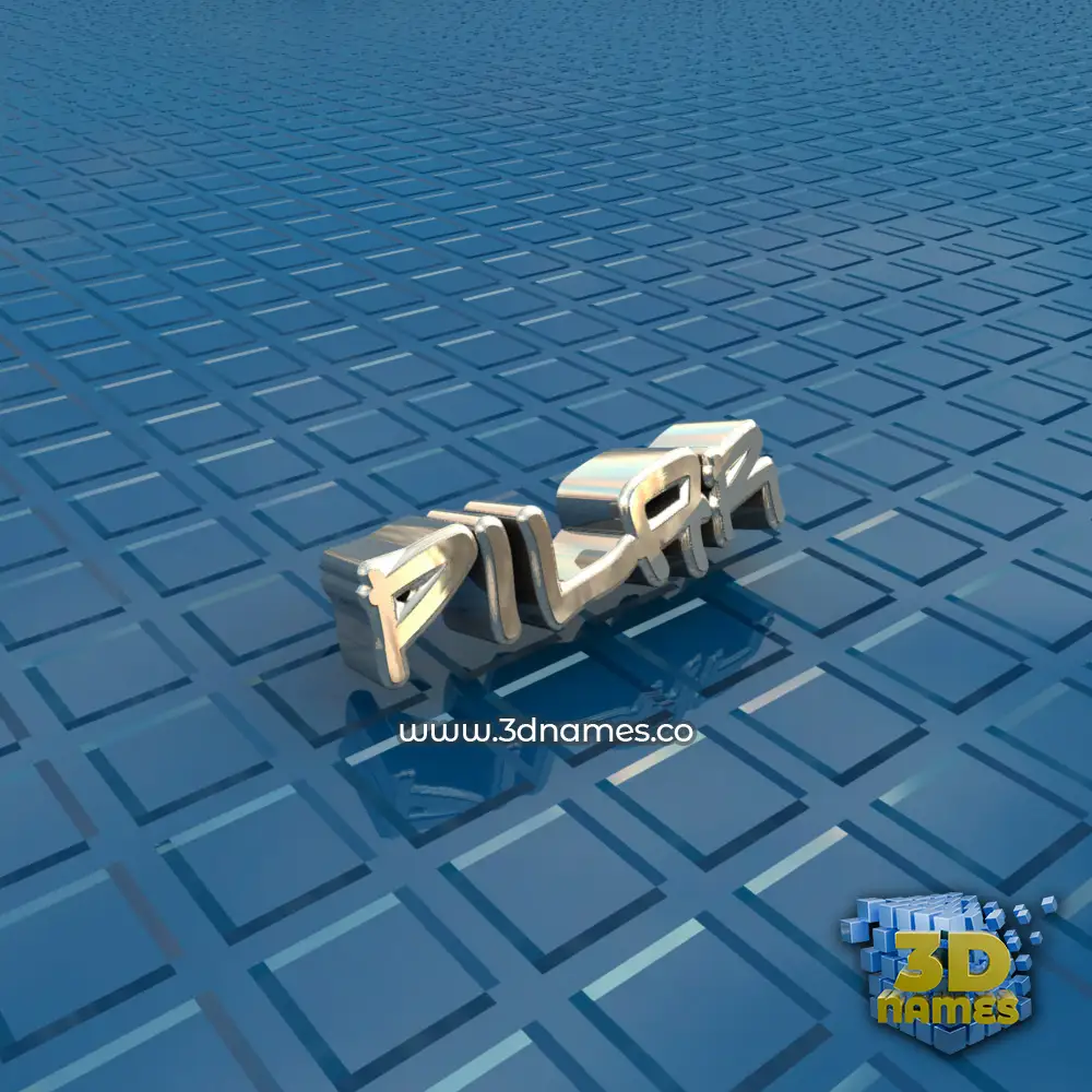 pilar in Blue Bling style - 3D name wallpaper