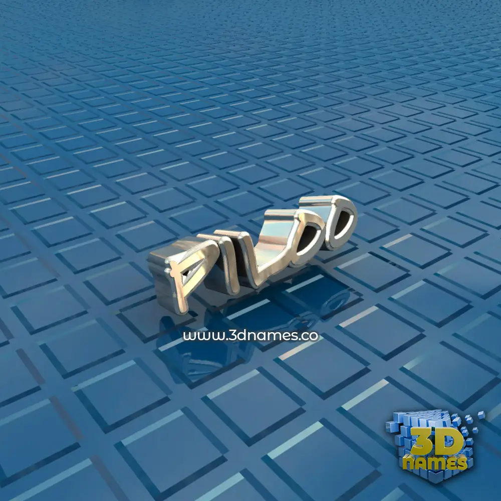 piloo in Blue Bling style - 3D name wallpaper