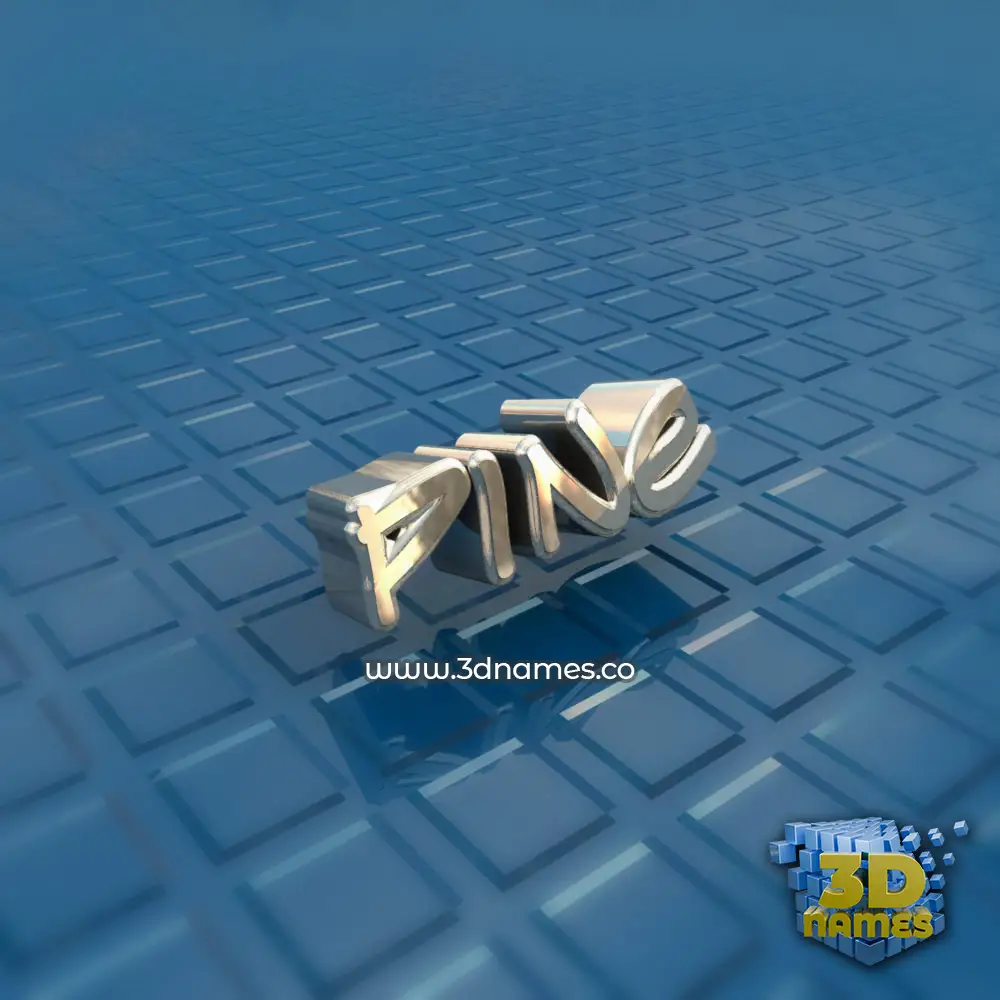 pine in Blue Bling style - 3D name wallpaper