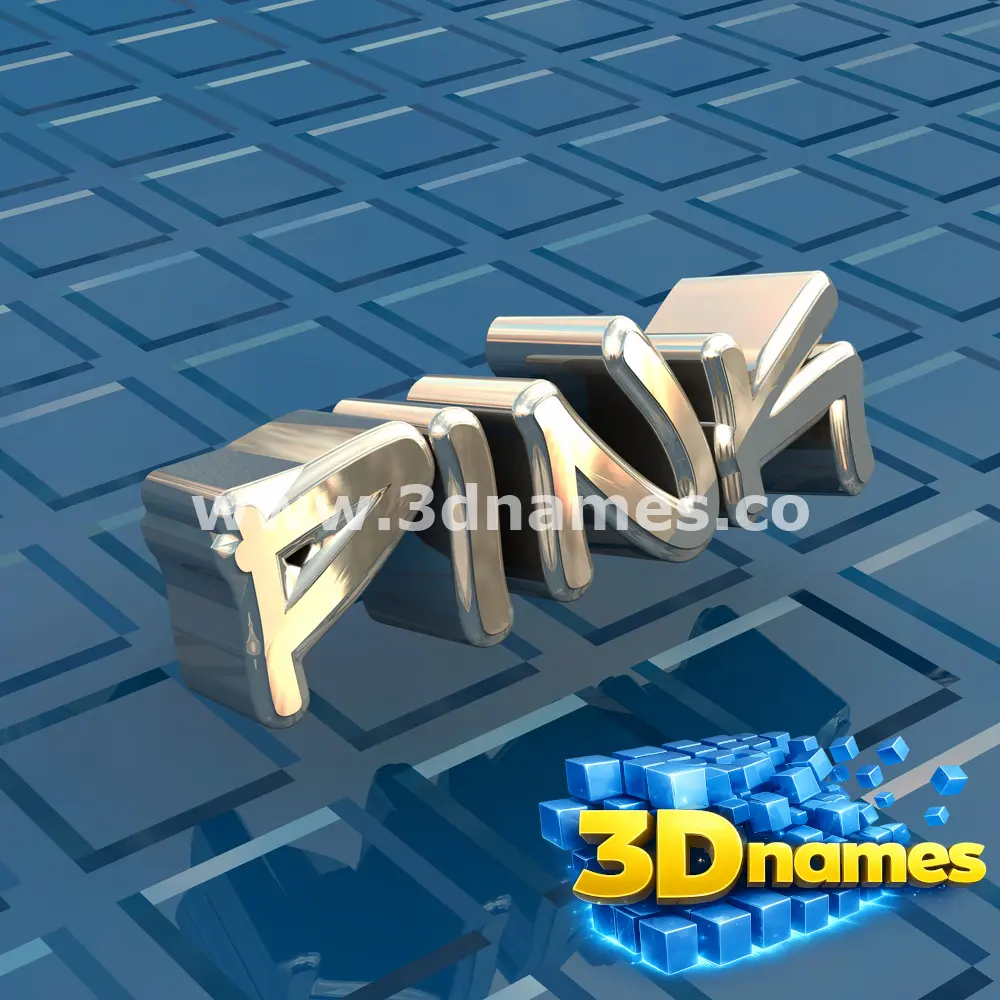 pink in Blue Bling style - 3D name wallpaper
