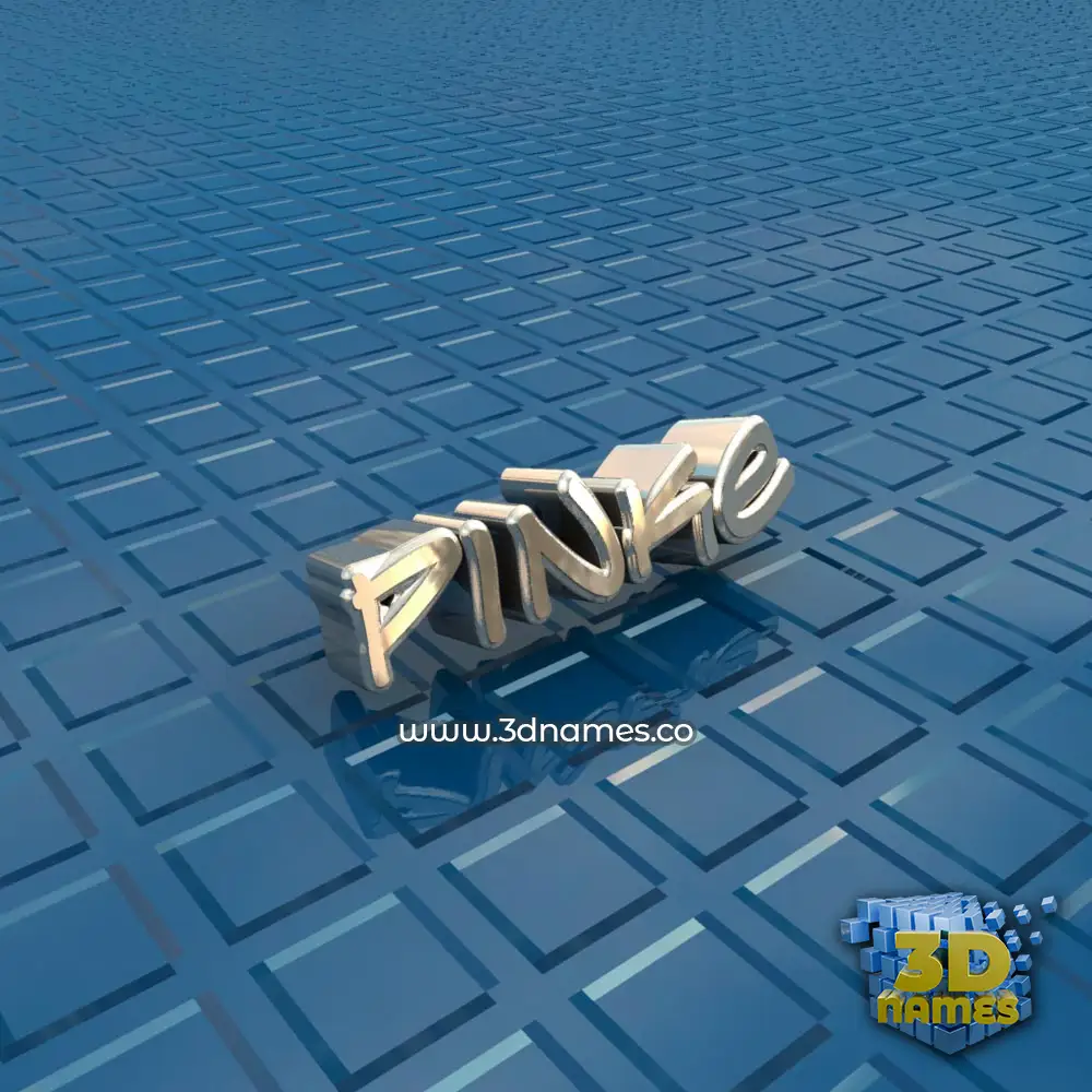 pinke in Blue Bling style - 3D name wallpaper
