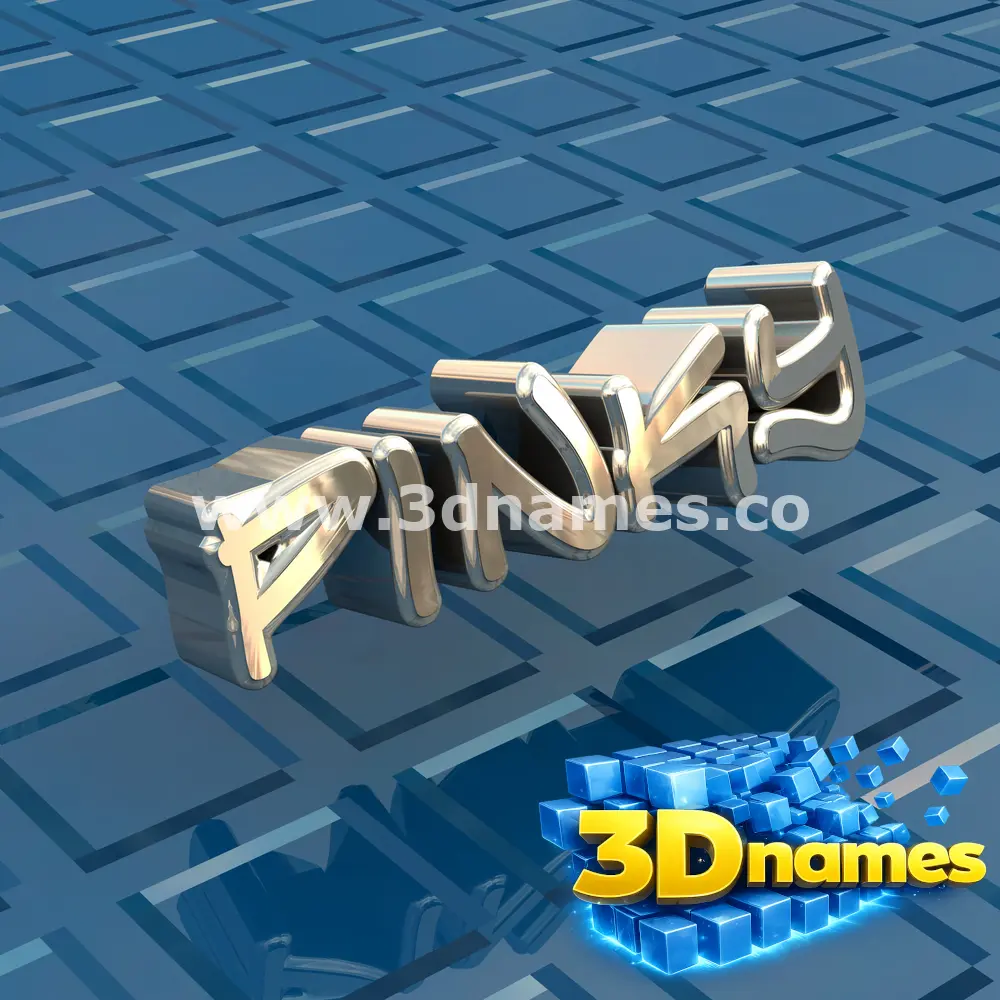 pinky in Blue Bling style - 3D name wallpaper