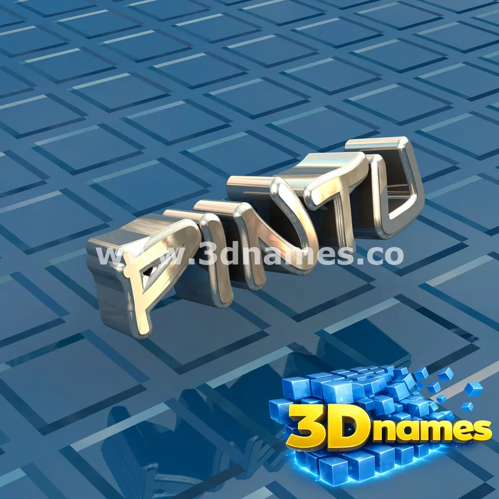 pintu in Blue Bling style - 3D name wallpaper