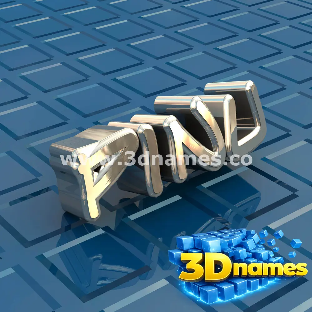 pinu in Blue Bling style - 3D name wallpaper