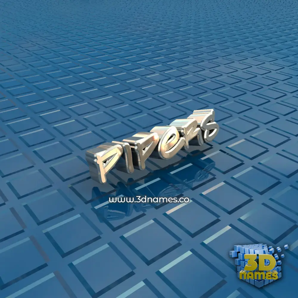 pipers in Blue Bling style - 3D name wallpaper