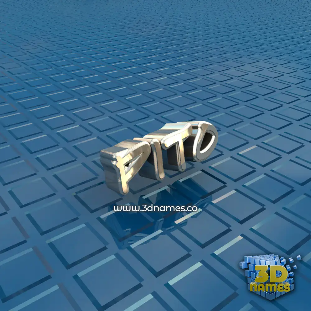 pito in Blue Bling style - 3D name wallpaper