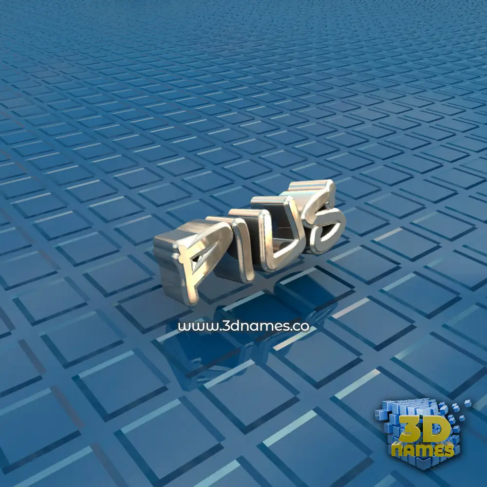 pius in Blue Bling style - 3D name wallpaper