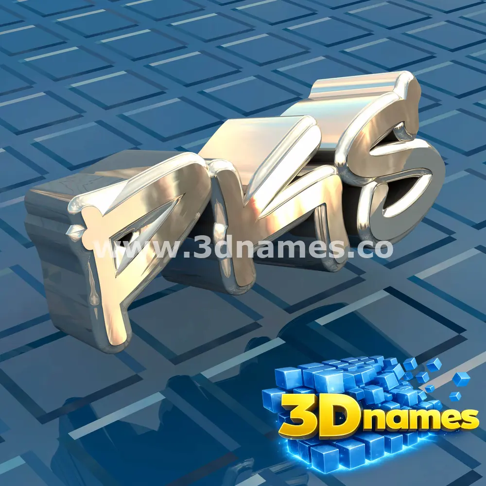 pks in Blue Bling style - 3D name wallpaper