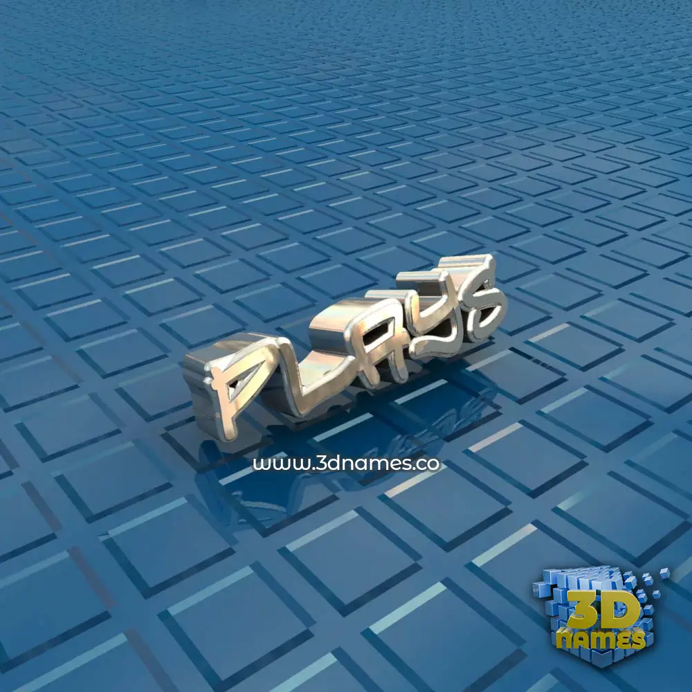 plays in Blue Bling style - 3D name wallpaper