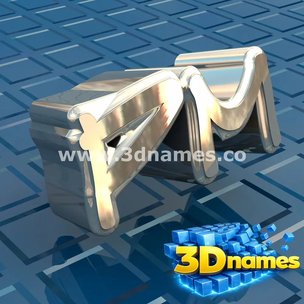 pm in Blue Bling style - 3D name wallpaper