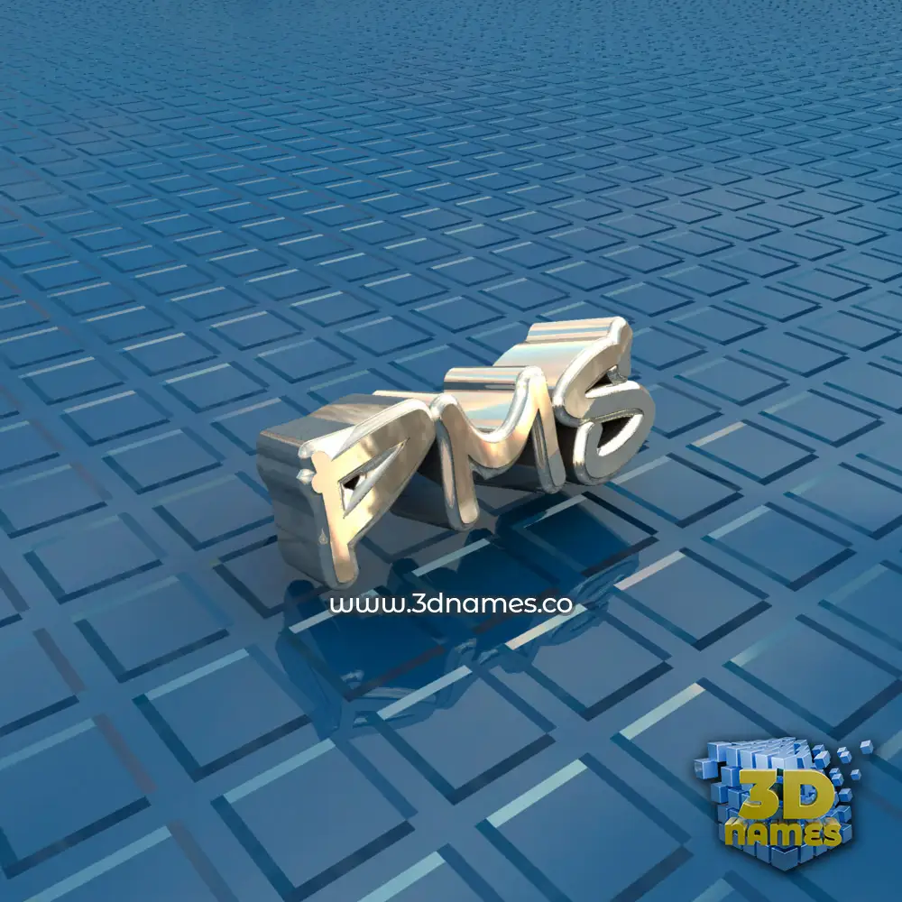 pms in Blue Bling style - 3D name wallpaper