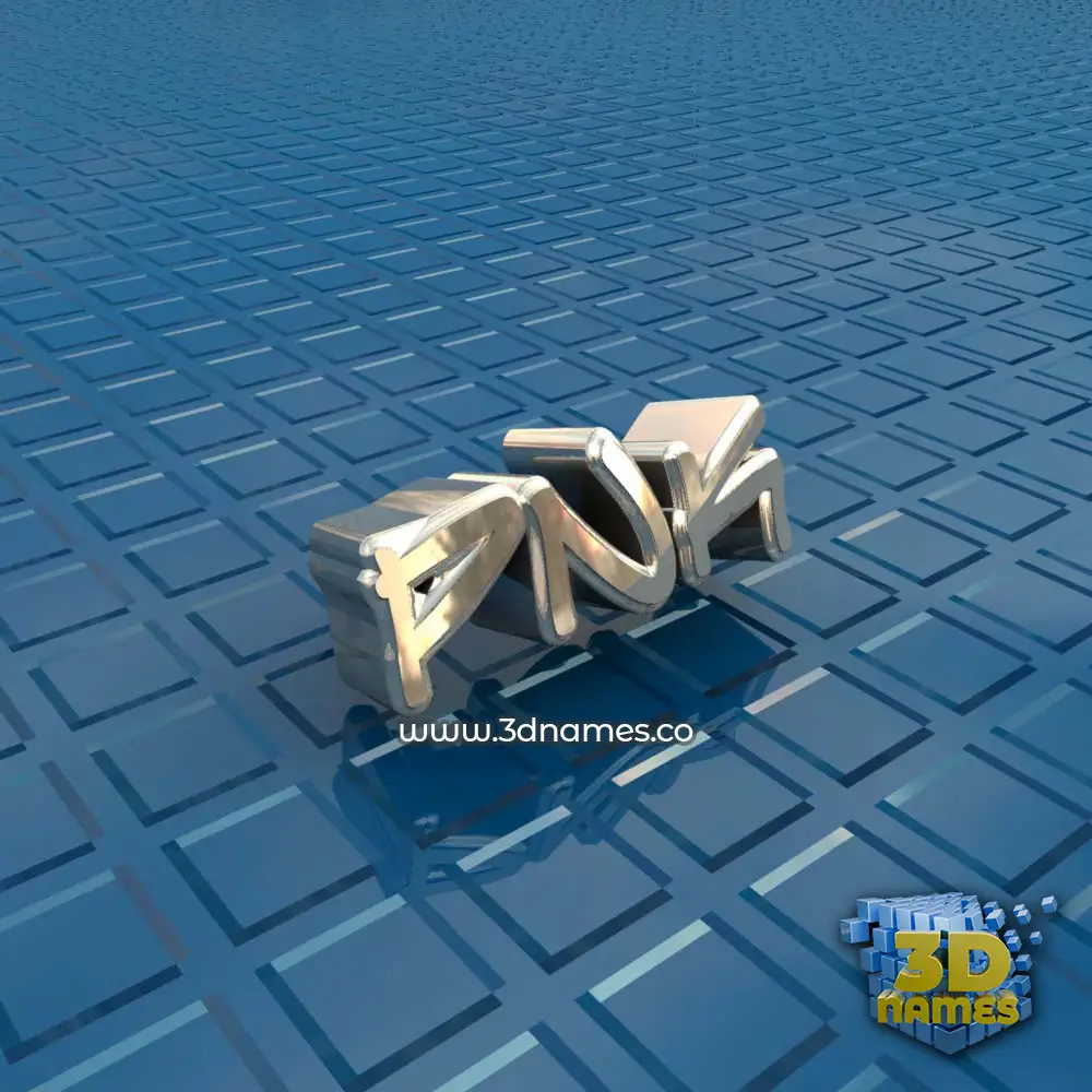 pnk in Blue Bling style - 3D name wallpaper