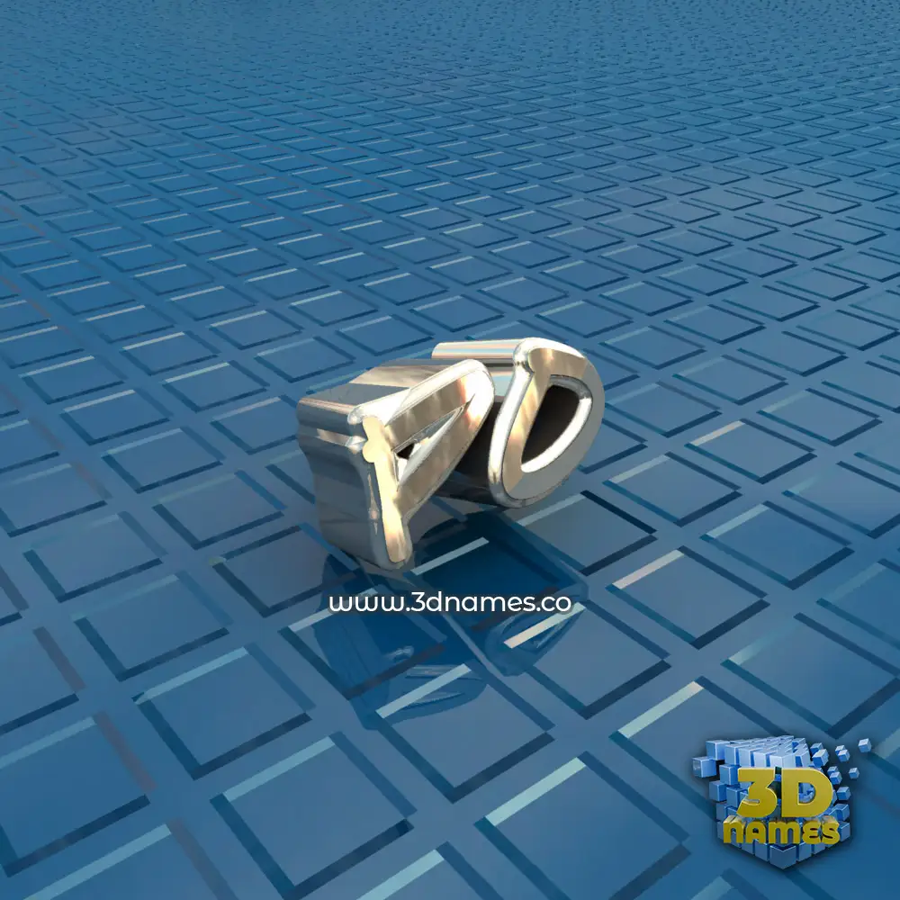 po in Blue Bling style - 3D name wallpaper