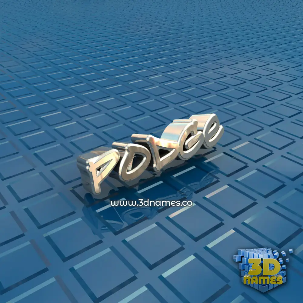 podge in Blue Bling style - 3D name wallpaper