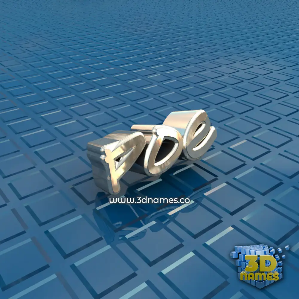 poe in Blue Bling style - 3D name wallpaper
