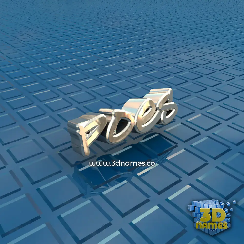 poes in Blue Bling style - 3D name wallpaper