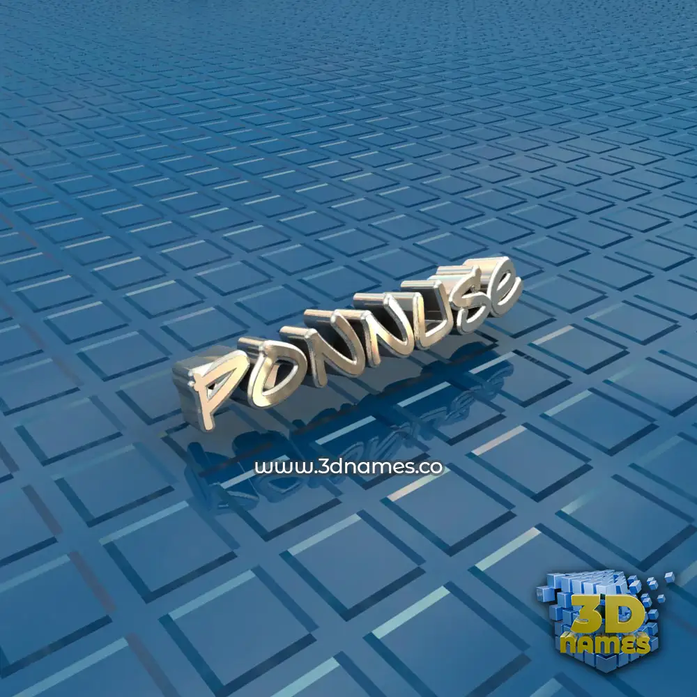 ponnuse in Blue Bling style - 3D name wallpaper