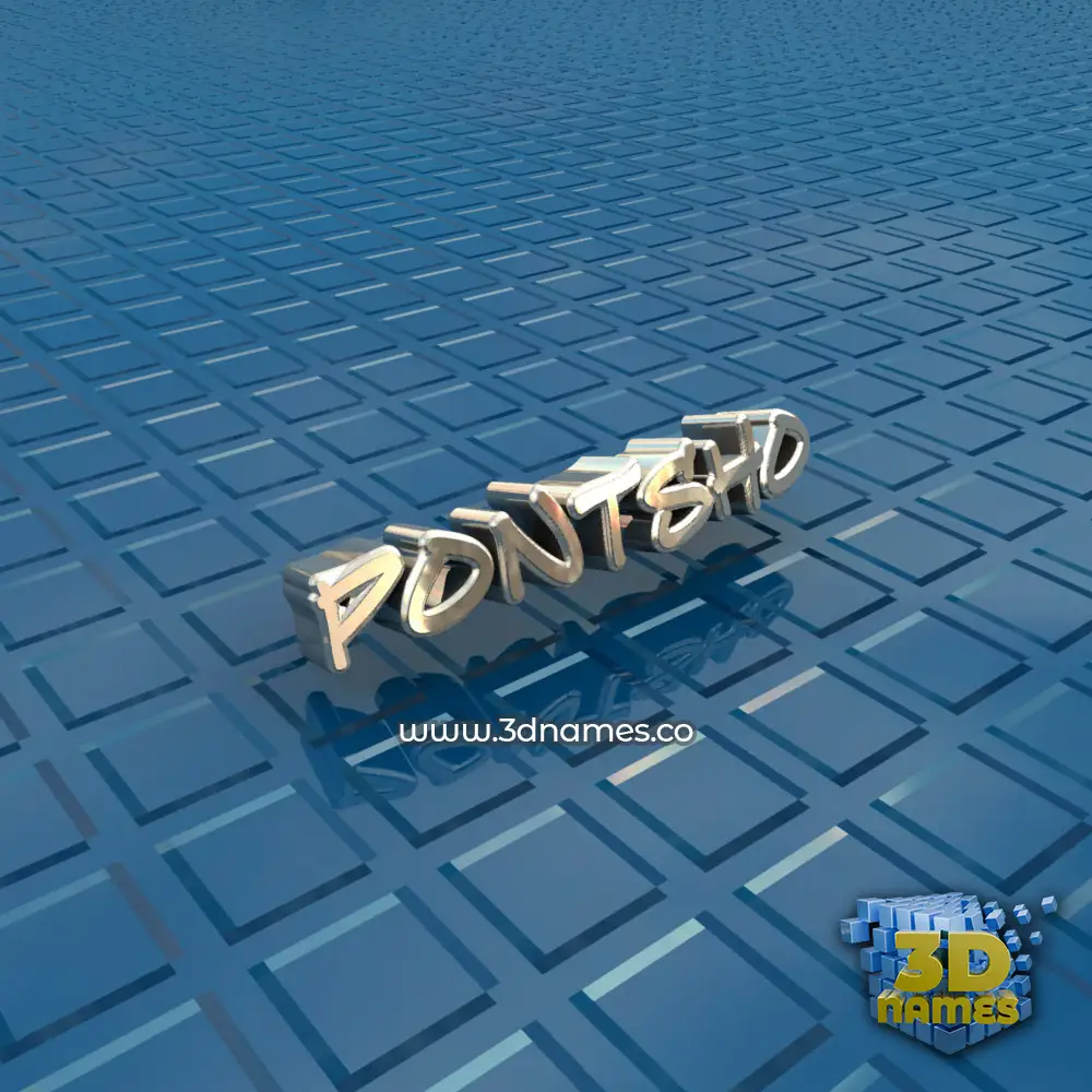 pontsho in Blue Bling style - 3D name wallpaper