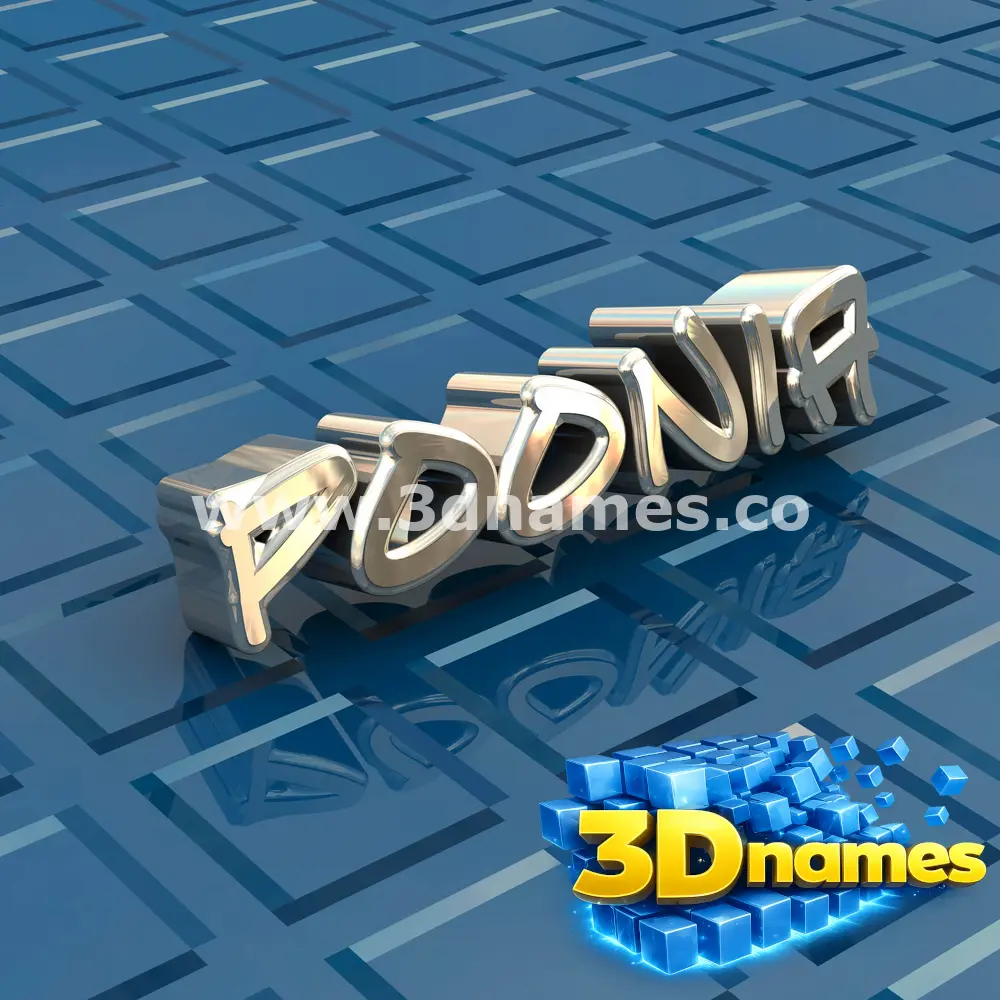 poonia in Blue Bling style - 3D name wallpaper