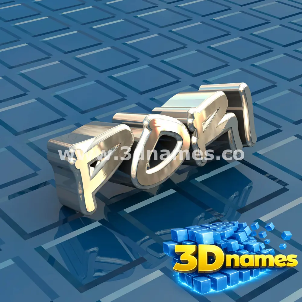 pori in Blue Bling style - 3D name wallpaper