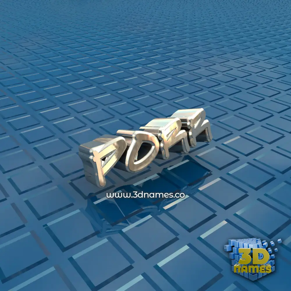 porr in Blue Bling style - 3D name wallpaper