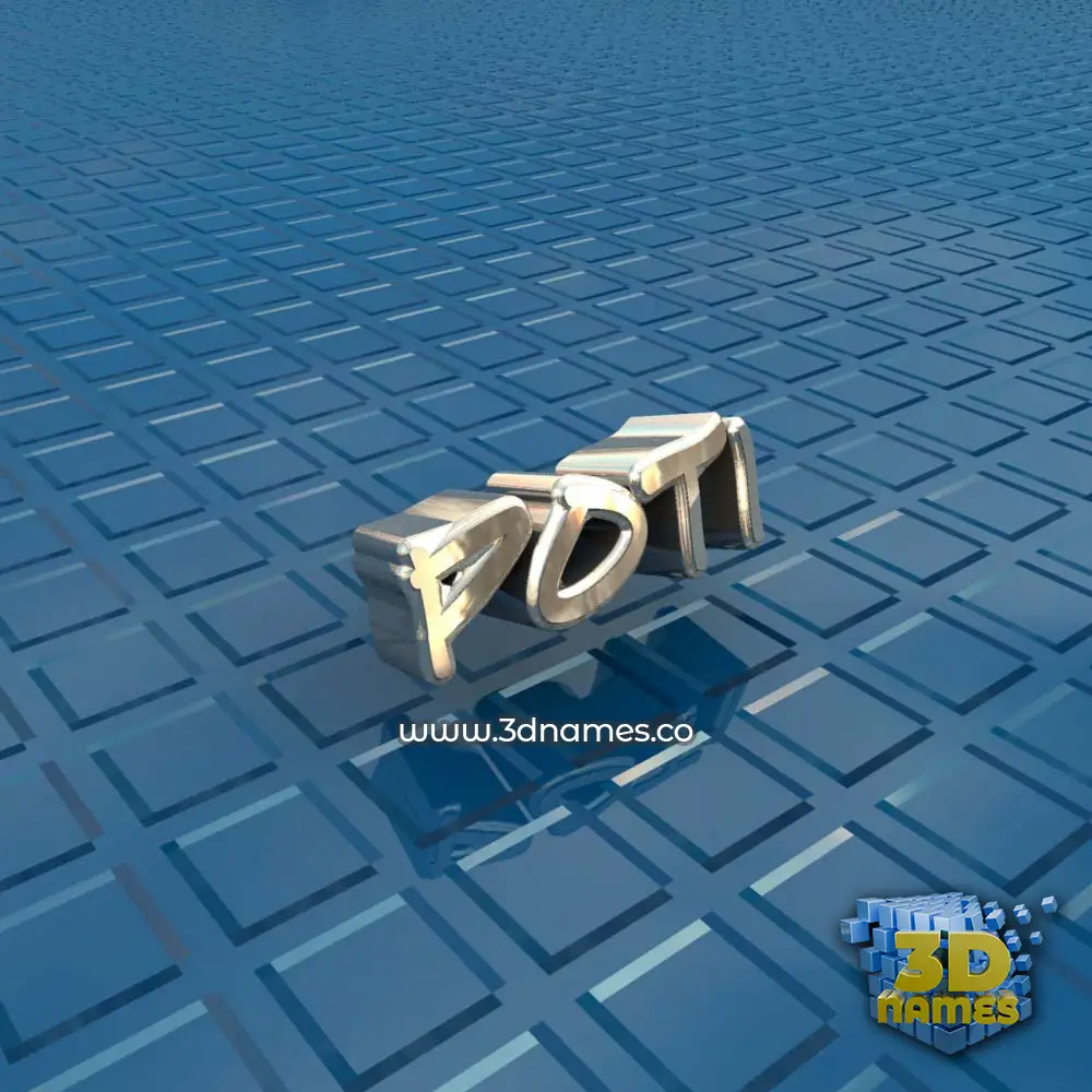 poti in Blue Bling style - 3D name wallpaper