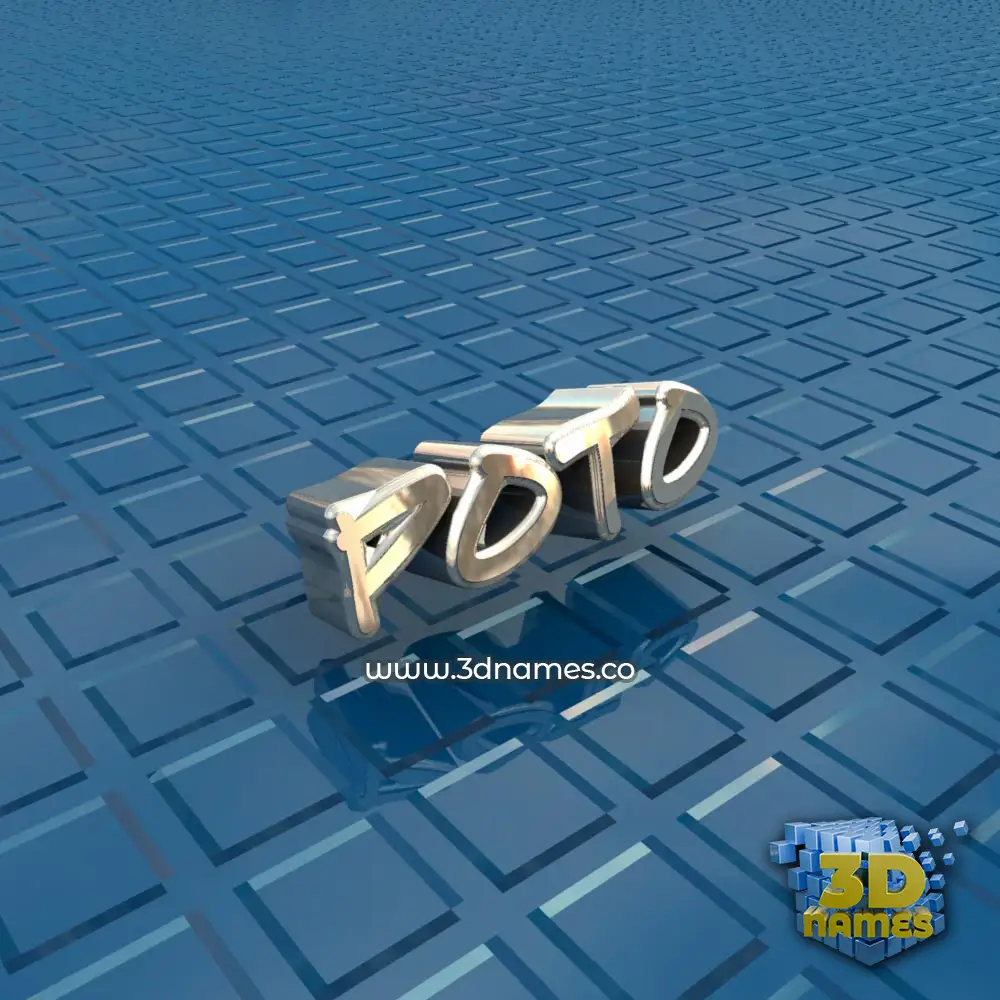 poto in Blue Bling style - 3D name wallpaper