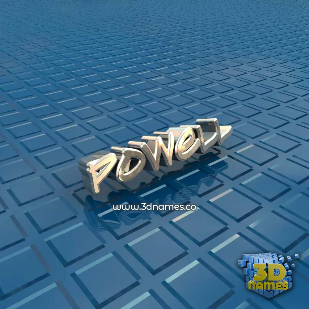 powell in Blue Bling style - 3D name wallpaper