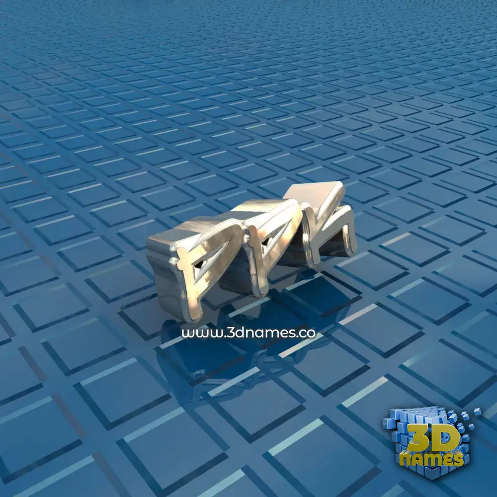 ppk in Blue Bling style - 3D name wallpaper