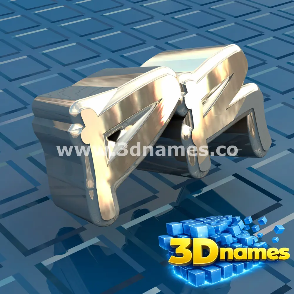 pr in Blue Bling style - 3D name wallpaper
