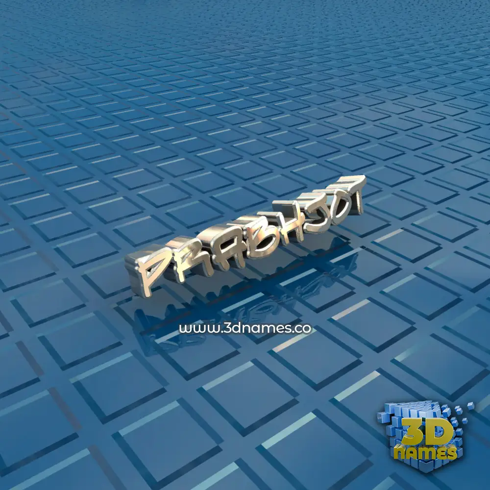 prabhjot in Blue Bling style - 3D name wallpaper