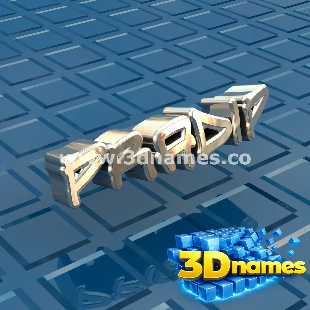 pradip in Blue Bling style - 3D name wallpaper