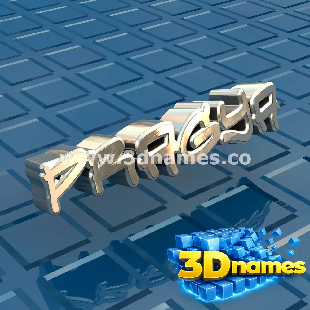 pragya in Blue Bling style - 3D name wallpaper