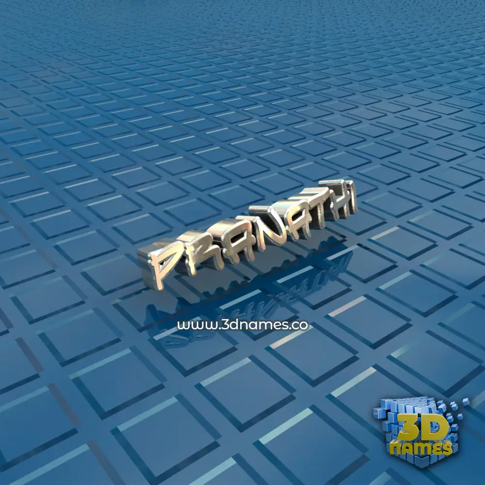 pranathi in Blue Bling style - 3D name wallpaper