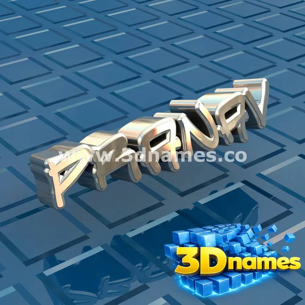pranav in Blue Bling style - 3D name wallpaper