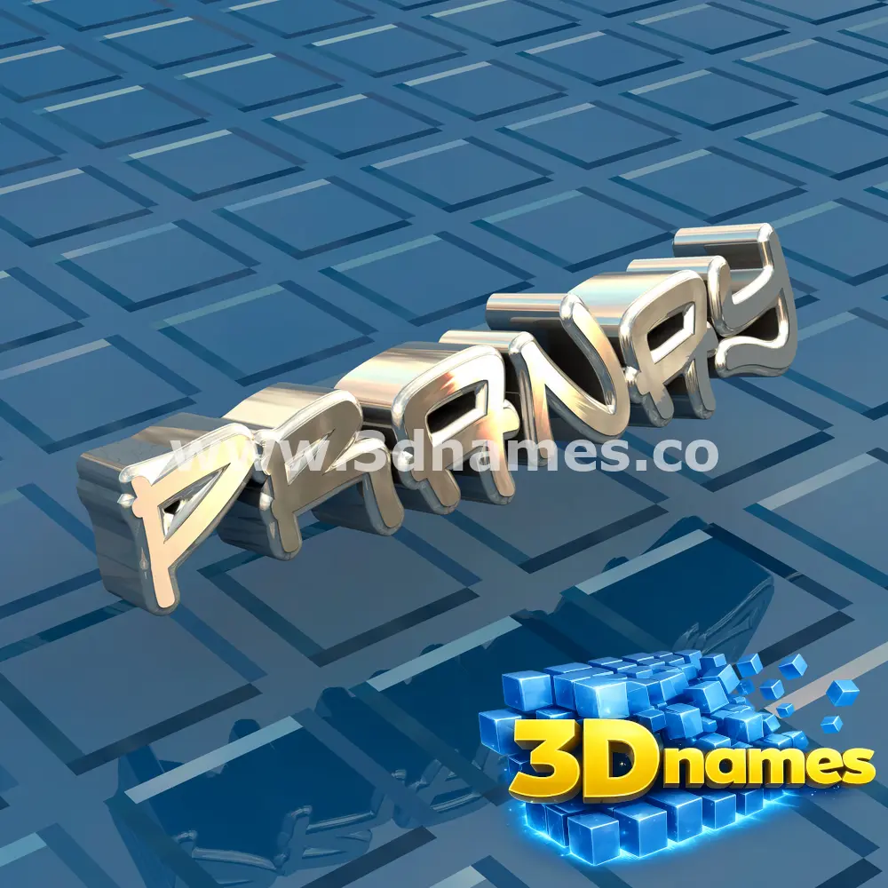 pranay in Blue Bling style - 3D name wallpaper