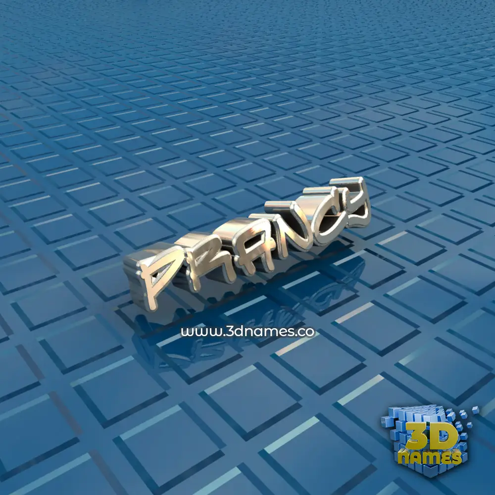 prancy in Blue Bling style - 3D name wallpaper