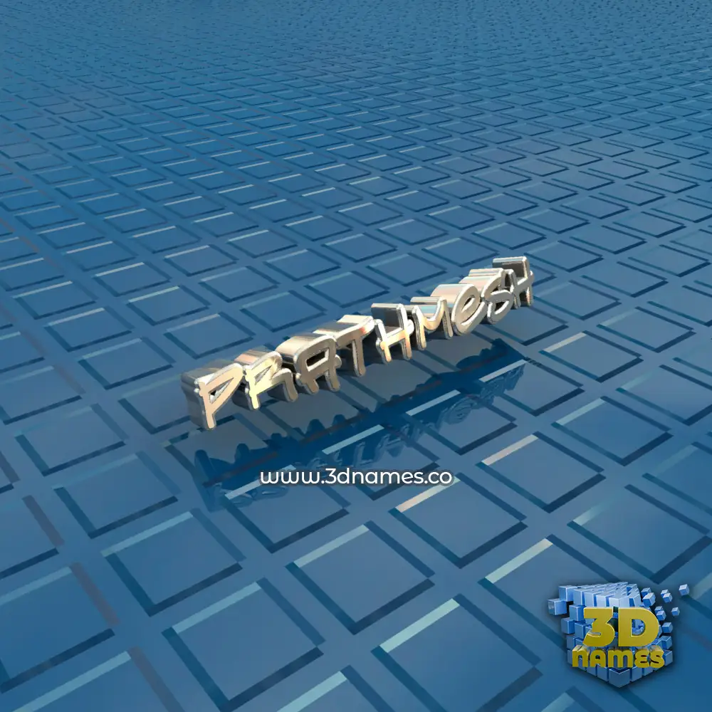 prathmesh in Blue Bling style - 3D name wallpaper