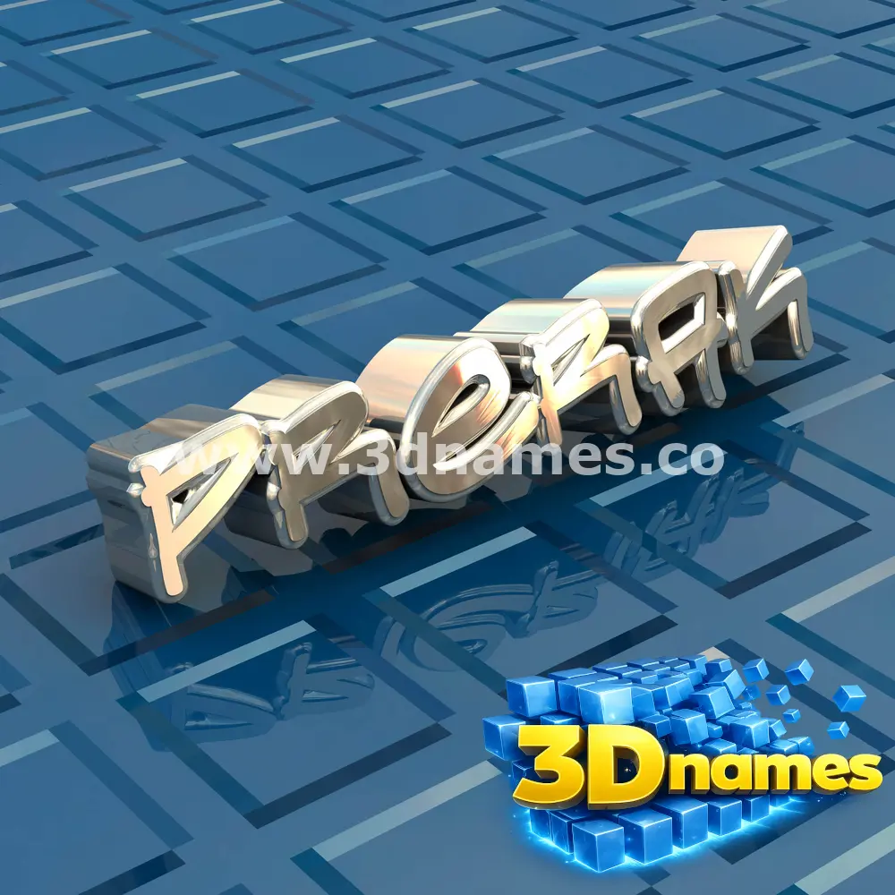 prerak in Blue Bling style - 3D name wallpaper
