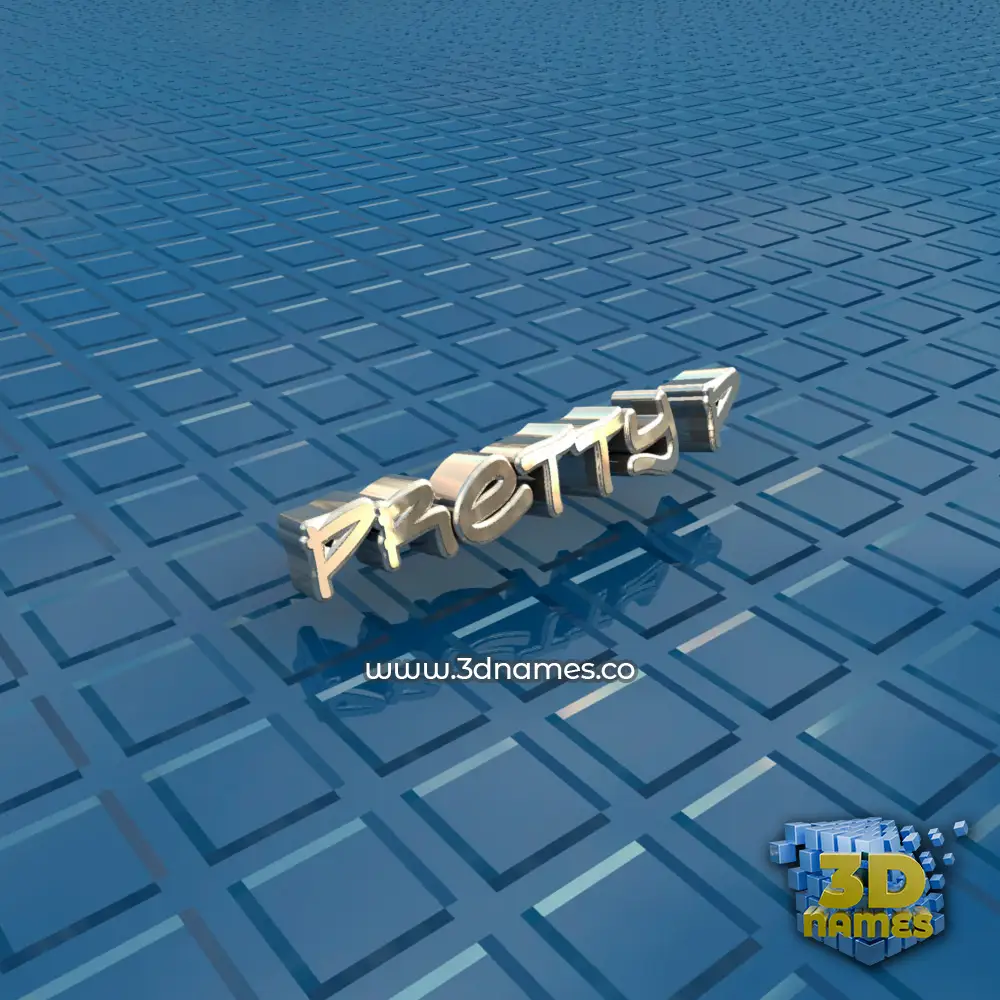 pretty p in Blue Bling style - 3D name wallpaper