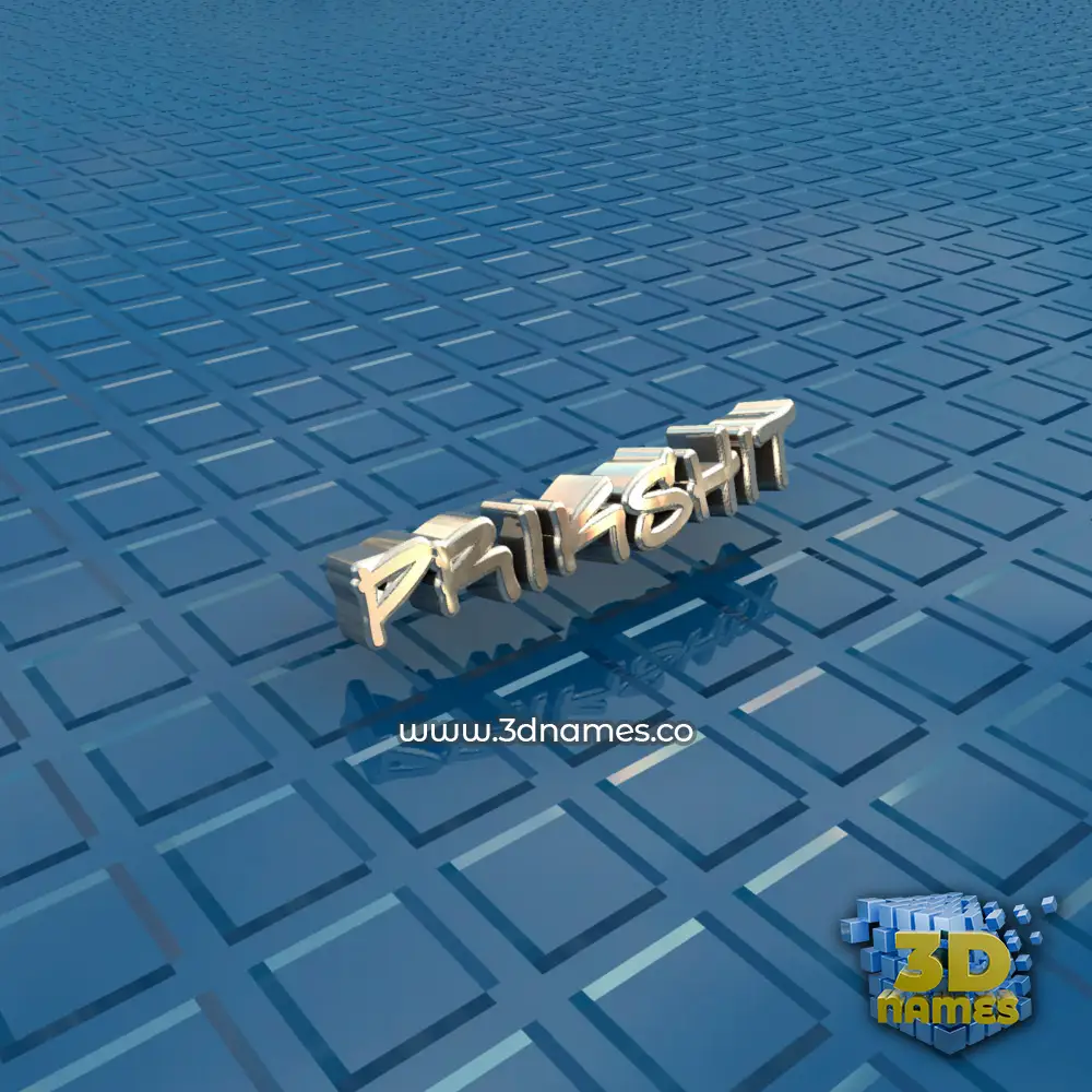 prikshit in Blue Bling style - 3D name wallpaper