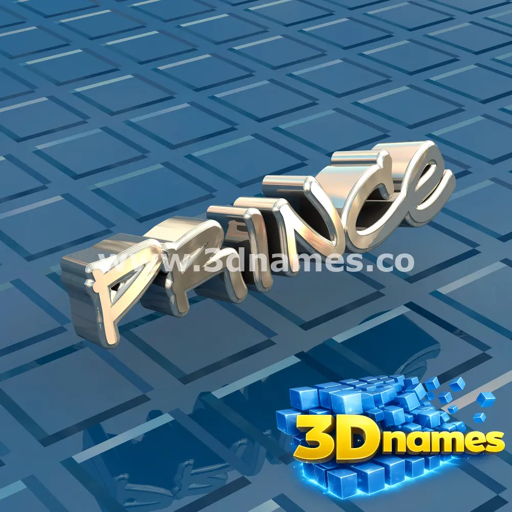 prince in Blue Bling style - 3D name wallpaper