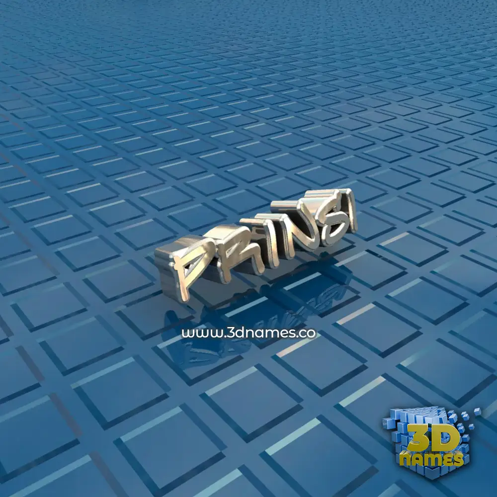 prinsi in Blue Bling style - 3D name wallpaper