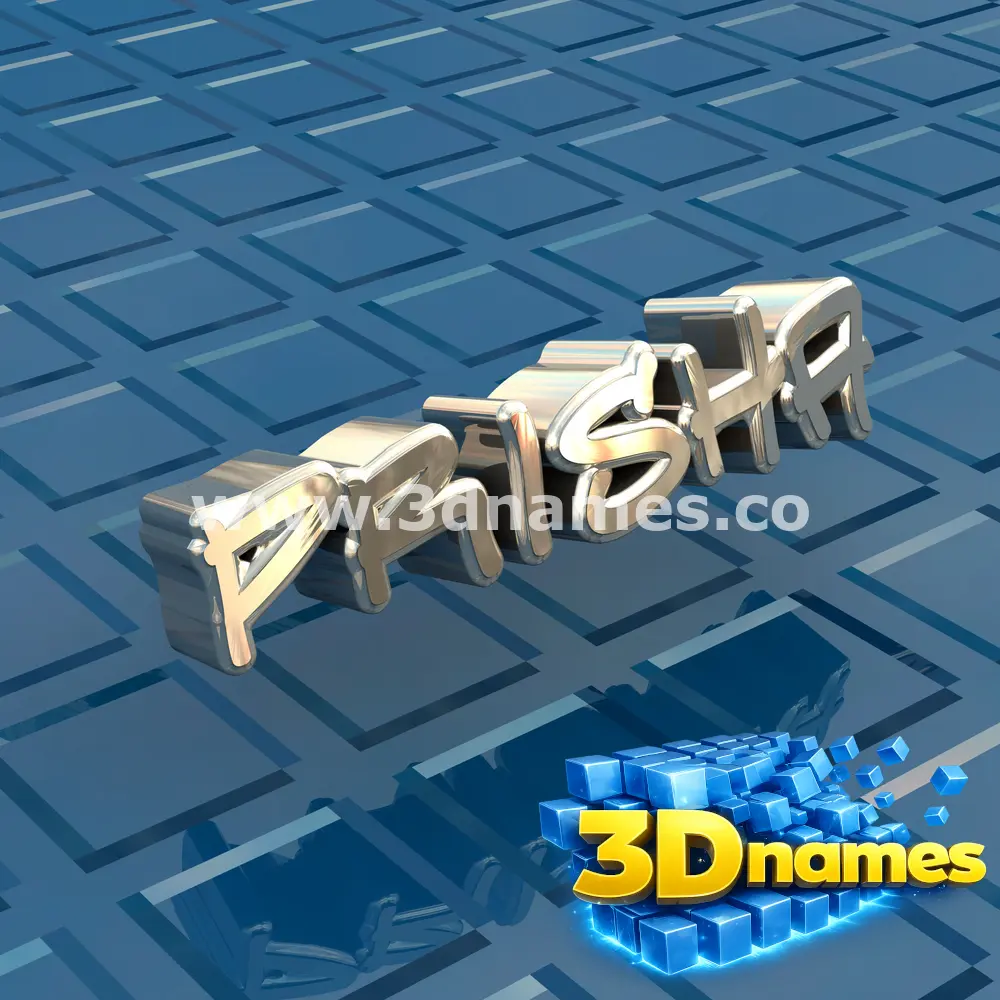 prisha in Blue Bling style - 3D name wallpaper