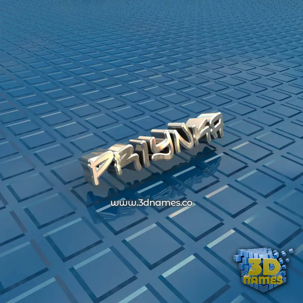 priynka in Blue Bling style - 3D name wallpaper