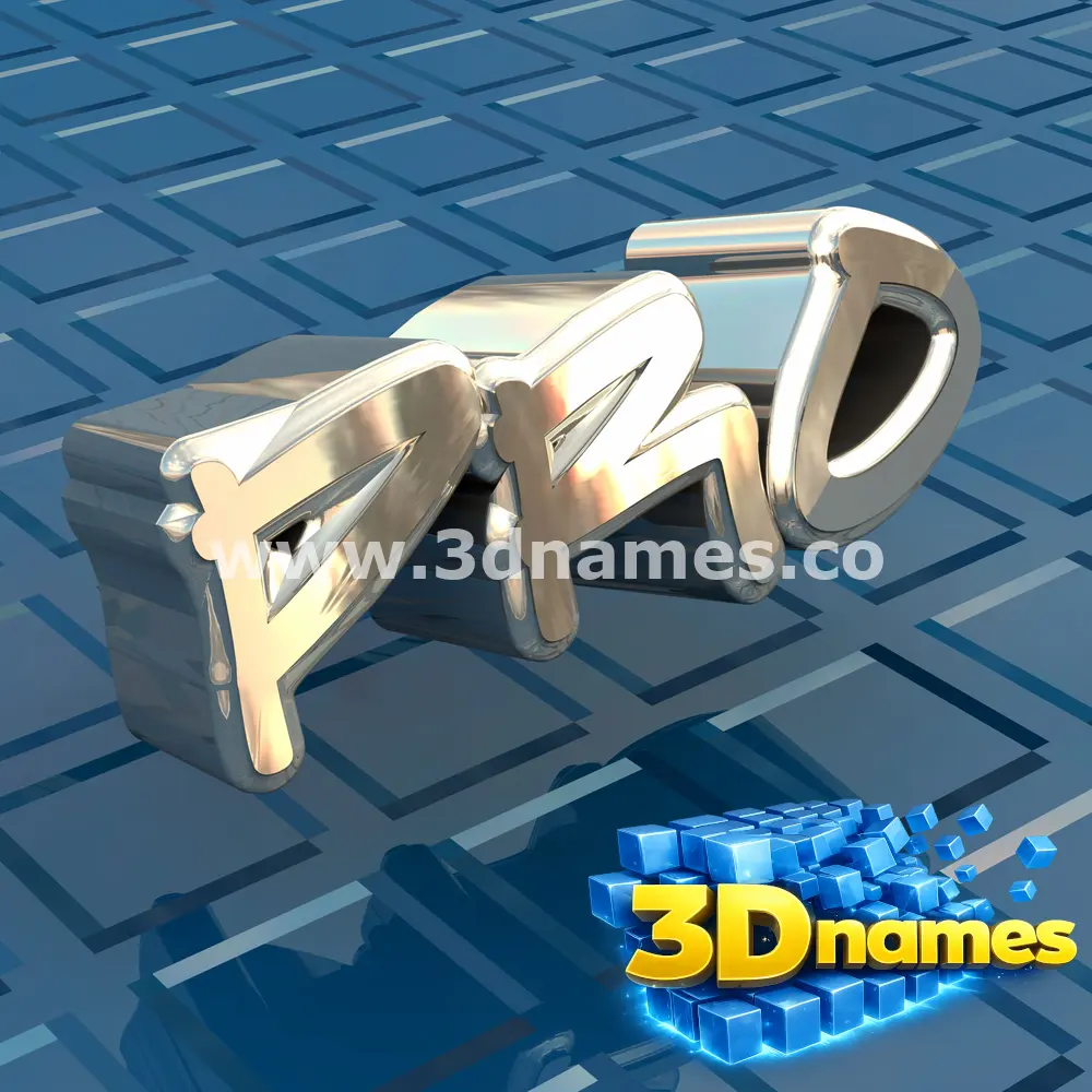pro in Blue Bling style - 3D name wallpaper