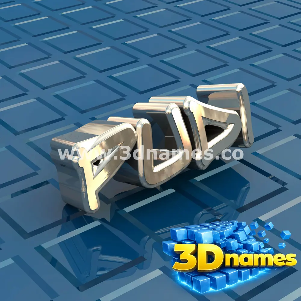 pudi in Blue Bling style - 3D name wallpaper