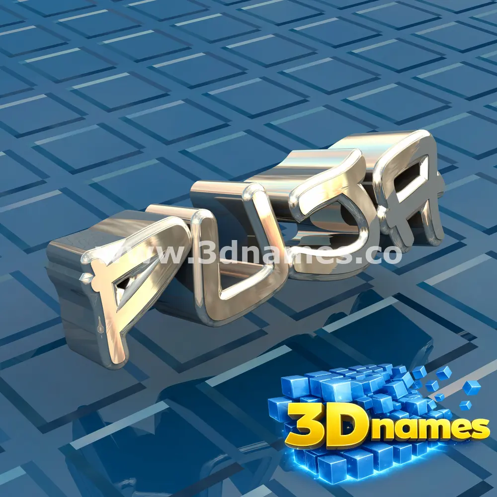 puja in Blue Bling style - 3D name wallpaper