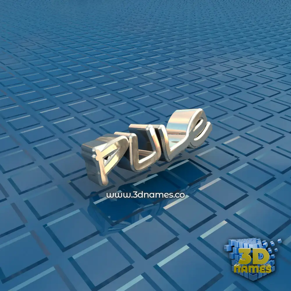 pule in Blue Bling style - 3D name wallpaper