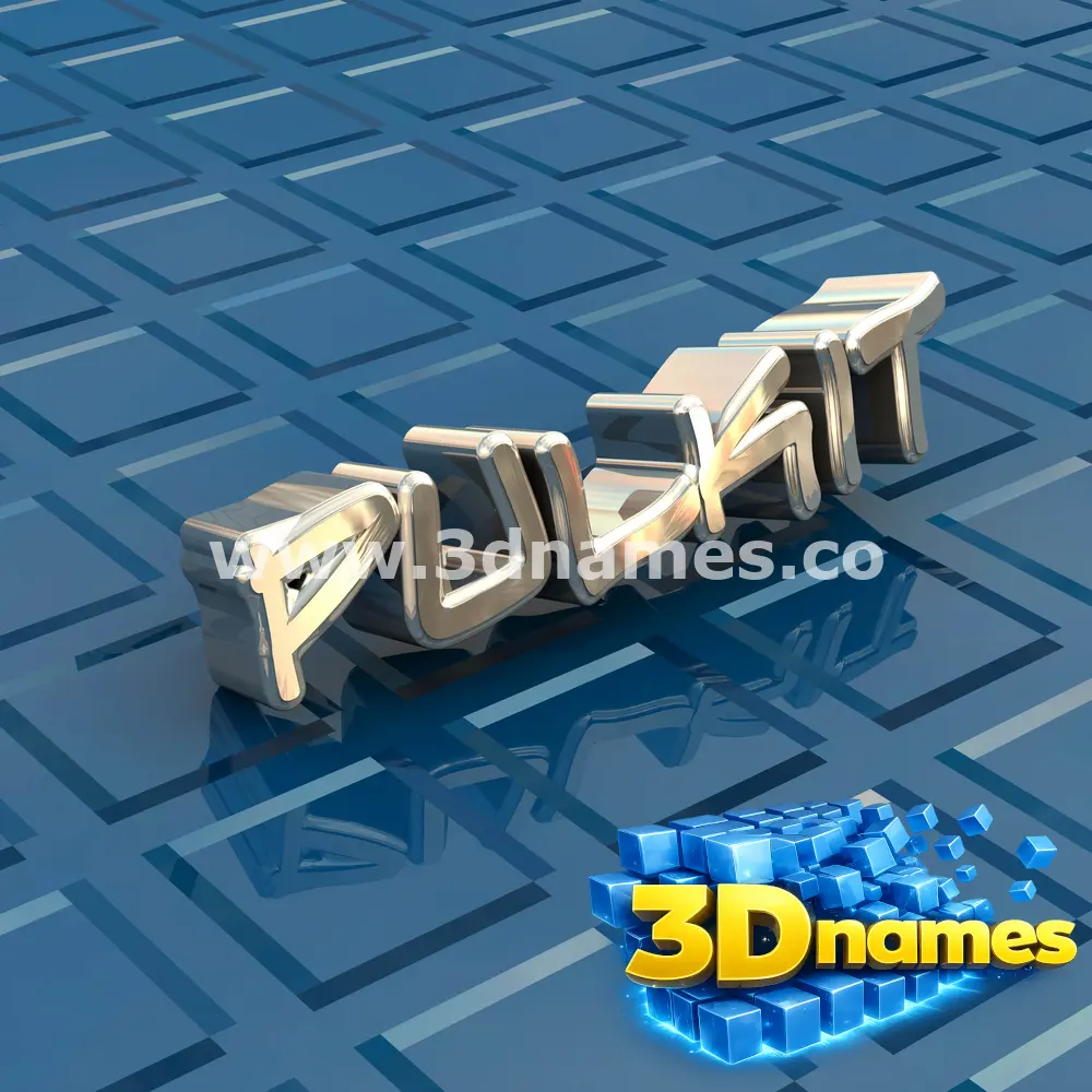 pulkit in Blue Bling style - 3D name wallpaper